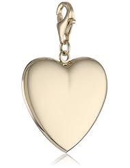 14k Yellow Gold High Polish Heart Charm