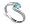 Solitaire .925 Sterling Silver Band Blue Topaz Cubic Zirconia Promise Ring Size 5