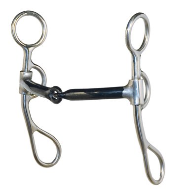 Metalab Stainless Steel Argentine Smooth Snaffle Bit - Stainless Steel - 5 7/16