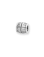 Dots Bali Charm in Silver for 3mm Charm Bracelets