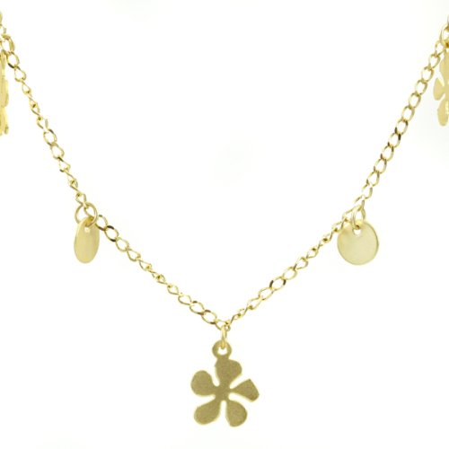 Outlet Item: Darina's Flower Charm Necklace- Gold
