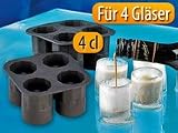 Pearl Silikon-Eisglasform - Eisform für 4 EIS-Gläser, wiederverwendbar