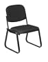 Office Star Work Smart Deluxe Sled Base Arm Chair with Designer Plastic Shell Back, Cabernet