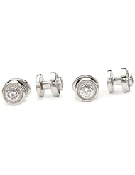 ROTENIER "Classic" Sterling Silver Bearing with White Topaz Studs