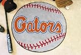 NCAA FLORIDA GATORS LOGO BASEBALL SHAPED DOOR MAT RUG