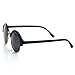 Vintage Inspired Classic Half Frame Semi-Rimless Round Circle Sunglasses