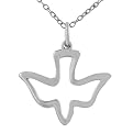 Silver Cutout Dove Necklace