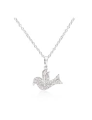 CZ Dove Pendant Necklace