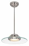 Martini Collection 13 inches wide Brushed Steel Ceiling Light