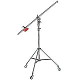 Manfrotto 085BS Heavy Duty Light Boom Includes 008BU Stand with Casters (Black)