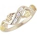 Beautiful! Sterling-silver Yellow-gold Black Hills Gold Women's CZ channel set Ring