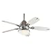 Hunter Fans 25753 48" The Retro Contemporary Indoor Brushed Nickel Ceiling Fan w/ Light & Blades