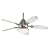 Hunter Fans 25753 48" The Retro Contemporary Indoor Brushed Nickel Ceiling Fan w/ Light & Blades