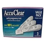 Accu Clear Pregnancy Line Test Visual Stick 3 ea Accu Clear Pregnancy Line Test Visual Stick 3 ea