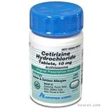 Cetirizine Hydrochloride 10mg Tablets - 100 Count (Generic Zyrtec)