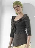 Elegant Eco-Friendly Nursing Soft Slub Ruffle Tee- Choose from Grunge or Ash Colors