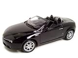 Alfa Romeo S Spider Convertible Black Diecast Model 1:18 Welly