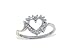 10 KT White Gold Diamond Band Heart 10K Ring Size 7