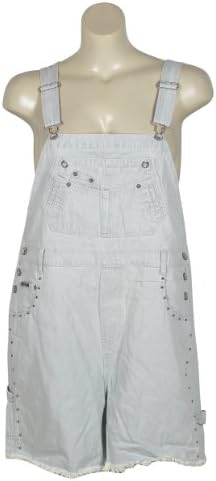 Plus Size Studded Denim Shortalls