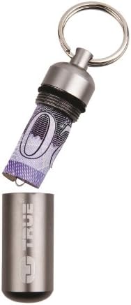 True Utility TU241B-P CashStash Waterproof Emergency Cash Capsule for Key Ring
