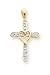 14k AA Diamond Cross Pendant