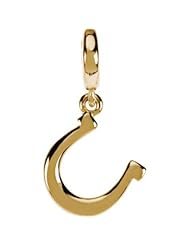 14K Yellow Gold Petite Horseshoe Charm