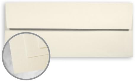 CLASSIC Linen Baronial Ivory Envelopes - No. 10 Square Flap (4 1/8 x 9 1/2) 24 lb Writing Linen Watermarked 2500 per Carton