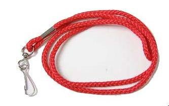 WHISTLE STRAP - LANYARD - RED - BRAIDED