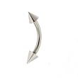 STAINLESS STEEL STRAIGHT EYEBROW Gauge: 16, Ball Size: 3mm, Length: 10mm Sold as a Pair