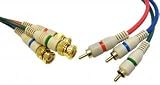 High Quality 3 RCA Male (RGB) to 3 BNC Component Video Cable, 6 ft