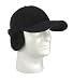 8560 POLAR FLEECE LOW PROFILE CAP W/EARFLAPS - BLACK