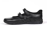 Hush Puppies Funhouse Black Leather Girls School Shoe