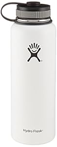 Hydro Flask Insulated Stainless Steel Water Bottle, Arctic White, 40-Ounce
