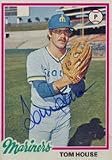 Tom House, Seattle Mariners, 1978 Topps Autographed Card
