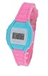 Q&Q #LL01J635Y Women's Plastic Band Alarm LCD Digital Watch