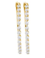 14KT Yellow Gold 0.50 CTW Diamond Fashion Hoops
