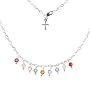 Sterling Silver "Fruit of the Spirit" Small Bead Necklace by Bob Siemon, 18"