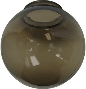 6" Globe Acrylic Lip Neck Light Shade - Smoke