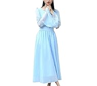 V-neck Empire   Waistline Vintage Chiffon Mermaid Long Sleeves Maxi Dress 