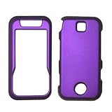 Purple Rubberized Snap-On Cover Hard Cell Phone Protector Case for Motorola ....