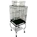 New Parrot Bird Cage Plays W/Stand On Wheels 20x20x58 *Black*