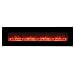 Yosemite Home Decor DF-EFP1313 Contemporary Wide Glass Electric Fireplace, Black
