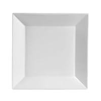 CAC China KSE-20 Kingsquare 11-1/4-Inch Super White Porcelain Square Plate, Box of 12