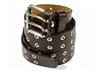 MENS/WOMENS BROWN TWO METAL ROW PUNK LEATHER BELTS