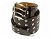 MENS/WOMENS BROWN TWO METAL ROW PUNK LEATHER BELTS