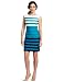 Evan Picone Women's Evan Picon Ponte Border Stripe Dress