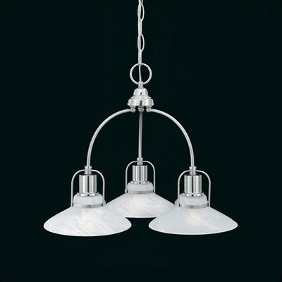 Thomas Lighting M2089-78 Newport Three-Light 23-1/4-Inch W by 18-1/4-Inch H Chandelier, Brushed Nickel