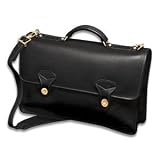 Jack Georges Men's Leather Double Gusset Brief - Black
