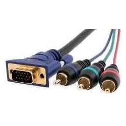 Premium 6ft VGA Male to 3-RCA Component Video Male cable