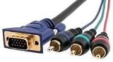 Premium 6ft VGA Male to 3-RCA Component Video Male cable
